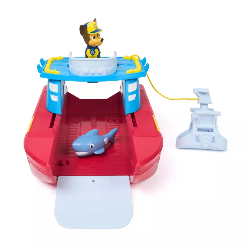 PAW Patrol Sea Patroller veículo com figura de Chase e tubarão, 2 modos de patrulha, brinquedo infantil para meninos e meninas a partir dos 3 anos