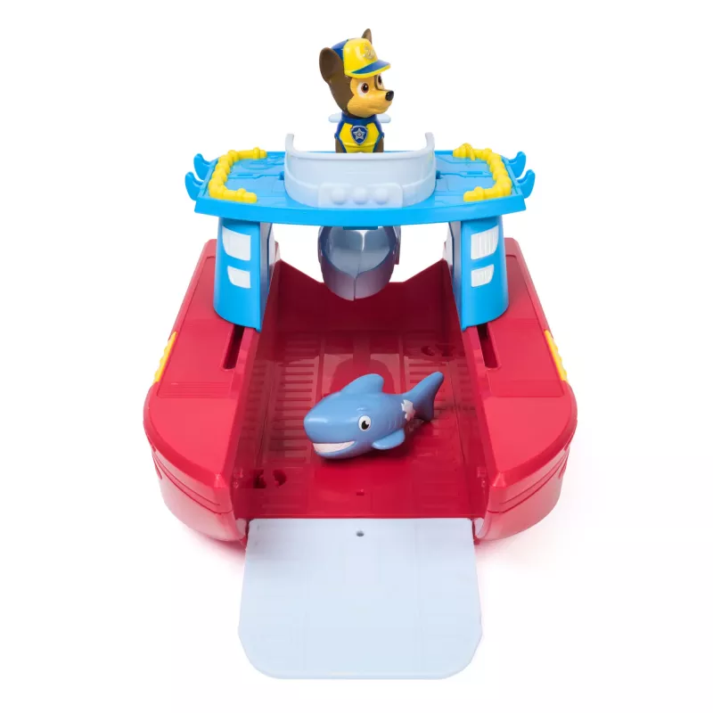 PAW Patrol Sea Patroller veículo com figura de Chase e tubarão, 2 modos de patrulha, brinquedo infantil para meninos e meninas a partir dos 3 anos