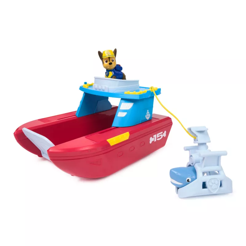 PAW Patrol Sea Patroller veículo com figura de Chase e tubarão, 2 modos de patrulha, brinquedo infantil para meninos e meninas a partir dos 3 anos