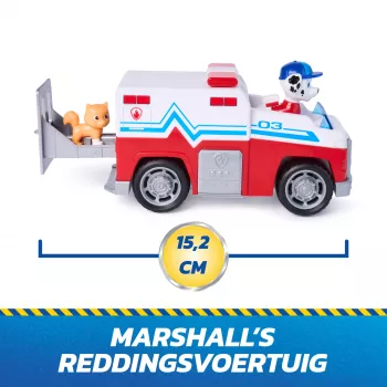 PAW Patrol: Search & Rescue, veículo Marshall Rescue Responder com 2 figuras, camião de brincar com ação de retrocesso, brinquedo para meninos e meninas a partir dos 3 anos