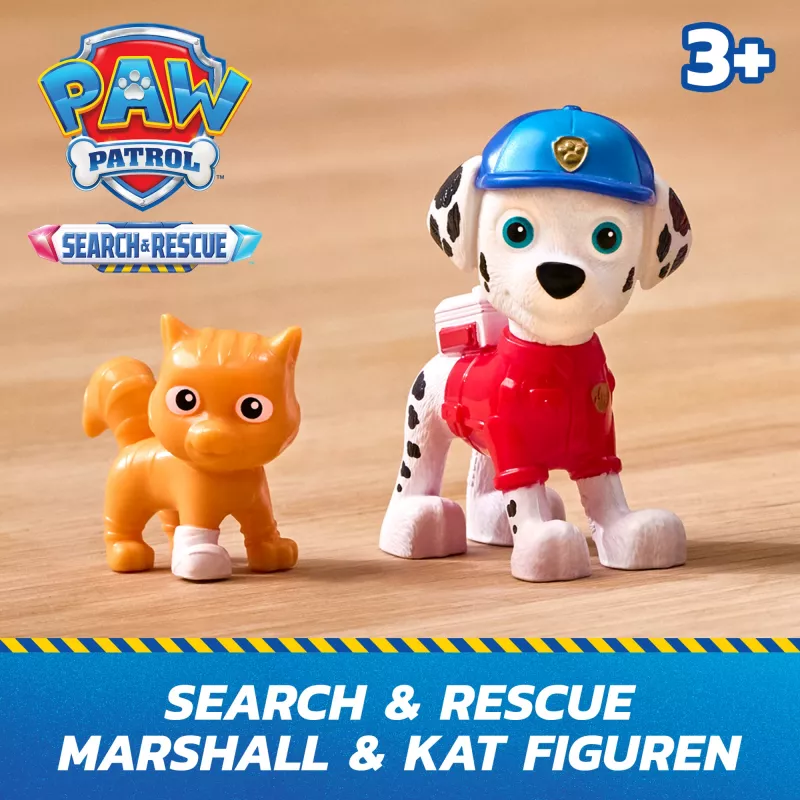 PAW Patrol: Search & Rescue, veículo Marshall Rescue Responder com 2 figuras, camião de brincar com ação de retrocesso, brinquedo para meninos e meninas a partir dos 3 anos