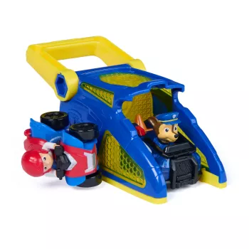PAW Patrol Chase Pup Squad Lançadores com veículo Ryder pack de 2, brinquedo infantil para meninos e meninas a partir dos 3 anos