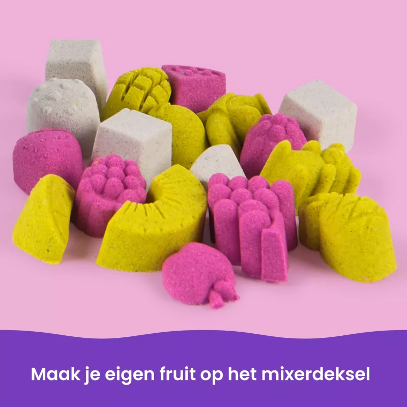 Kinetic Sand, conjunto de brincar Smoothie-Mixer, recheio de cesto de Páscoa, inclui 14 oz de areia de brincar moldável, ferramentas e molde de gelado no pau, brinquedo de comida de brincar