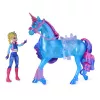 Unicorn Academy, Train & Glow Light-up River unicórnio com Isabel, ideia de presente de Páscoa, bonecas e brinquedo de unicórnio para meninas, inclui 3 acessórios de treino