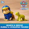 PAW Patrol: Search & Rescue, veículo Rubble Rescue Bulldozer com 2 figuras, carro de polícia de brincar com ação de retrocesso, brinquedo infantil para meninos e meninas a partir dos 3 anos