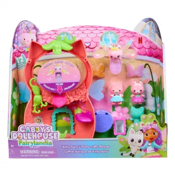 Gabbys Puppenhaus Feenlandia, Kitty Feen Schwing-flieg-riffes conjunto de brincar com 12 peças e anel Schwing-flieg-riff exclusivo, brinquedo infantil para meninas e meninos a partir dos 3 anos