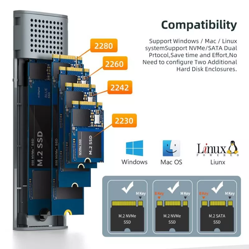 Caixa de armazenamento CoreParts MSUB3304 caixa para HDD/SSD preto