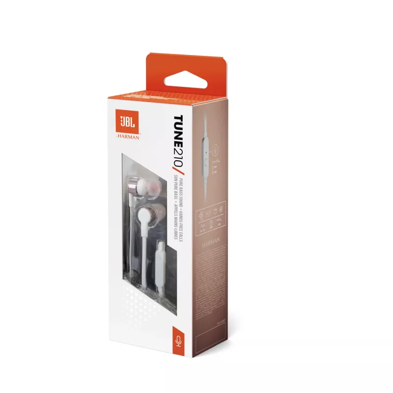 JBL Tune 210 ROSE GOALD, com fios, 20 - 20000 Hz, música, headset, ouro rosa