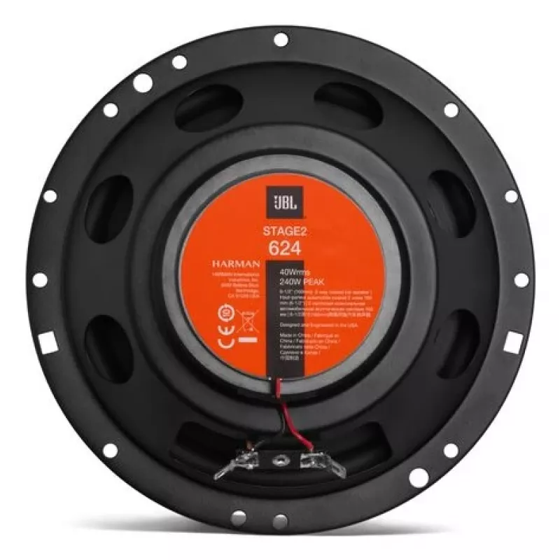 JBL Stage2 624 altifalantes para automóvel redondos 2 vias 240 W 2 unidades