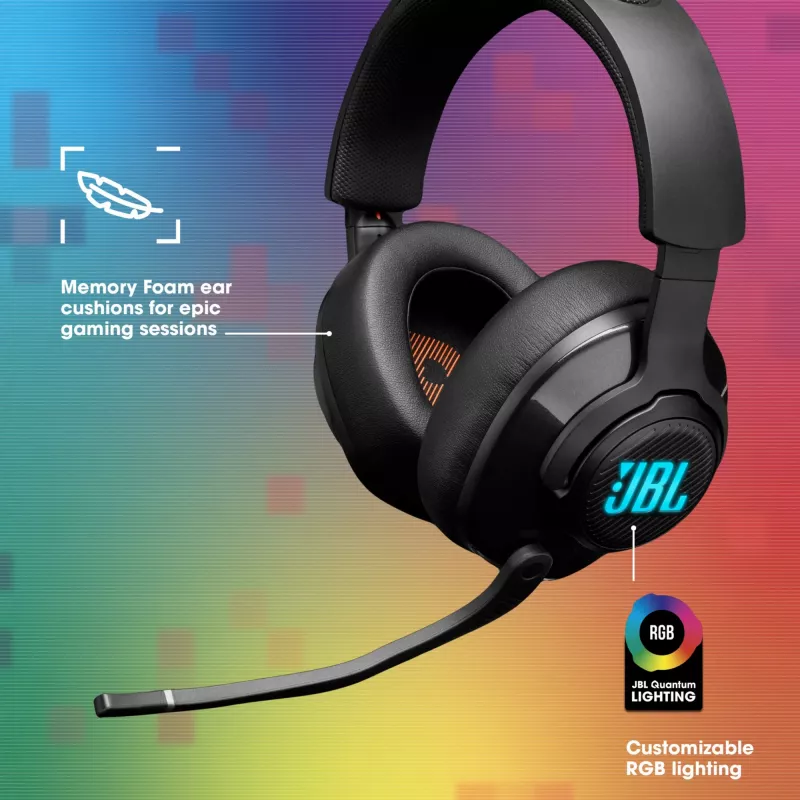 JBL Quantum 400 PRETO, com fios, Gaming, 20 - 20000 Hz, 248 g, auscultadores, preto