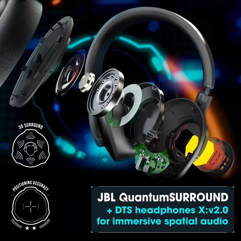 JBL Quantum 400 PRETO, com fios, Gaming, 20 - 20000 Hz, 248 g, auscultadores, preto