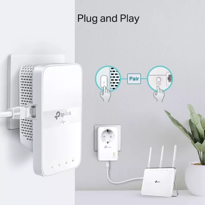 TP-Link TL-WPA7617 KIT 1200 Mbit/s Ethernet LAN Wi-Fi branco 2 unid.