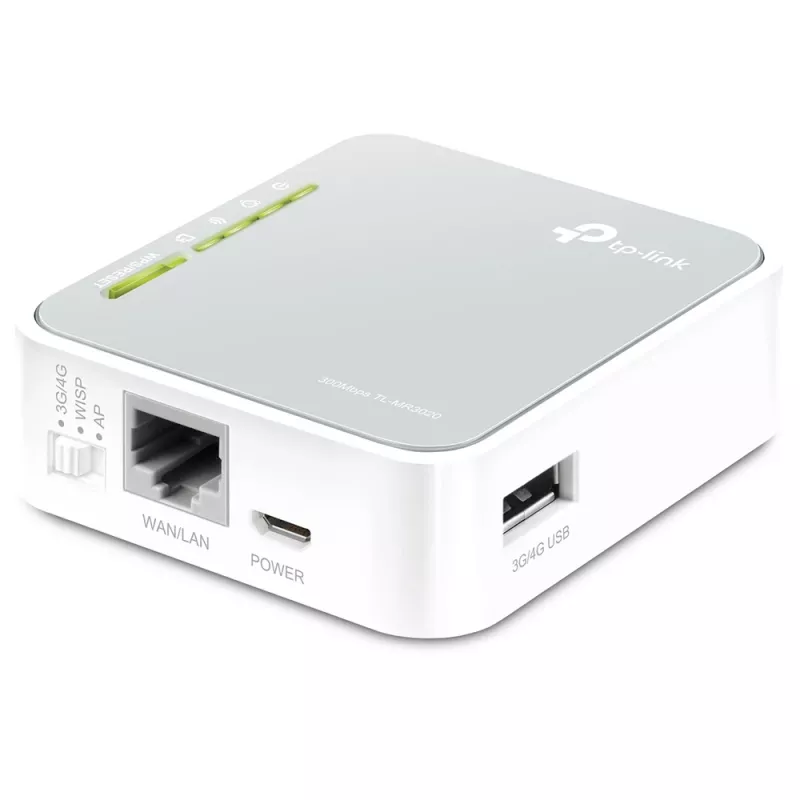 Router portátil TP-Link 3G/4G Wireless N, Wi-Fi 4 (802.11n), banda única (2,4 GHz), Ethernet LAN, 3G, cinzento, branco, router portátil
