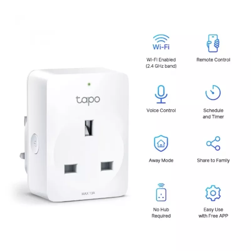 Tomada inteligente Wi-Fi TP-Link Tapo Mini P100