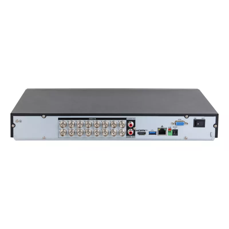 DVR Dahua Technology XVR5216AN-4KL-I3/T – 16 canais 4K (3840x2160), H.264/H.265, 1xRJ45, 1xUSB3.2, 1xUSB2.0, HDD máx. 16 TB, preto