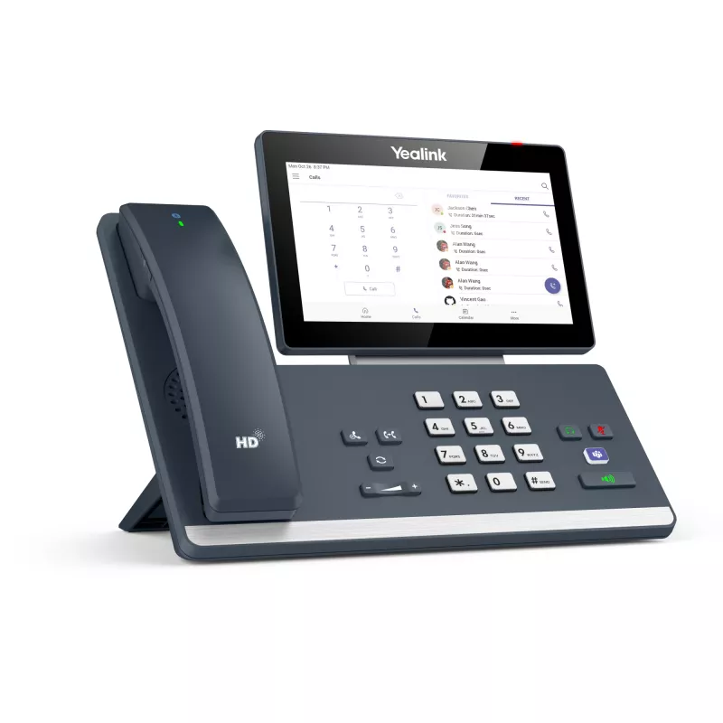 Yealink MP58-WH Microsoft Teams Edition, telefone IP, cinzento, auscultador sem fios, secretária, Android, Microsoft Teams