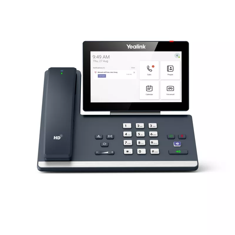 Yealink MP58-WH Microsoft Teams Edition, telefone IP, cinzento, auscultador sem fios, secretária, Android, Microsoft Teams