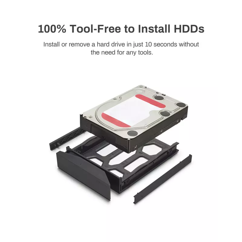 TerraMaster D4-320 conjunto de discos desktop preto 4 unidades HDD SSD