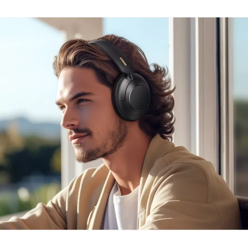 Ugreen HiTune Max5 Headset Com fios e sem fios Arco de cabeça Chamadas/Música Bluetooth Preto