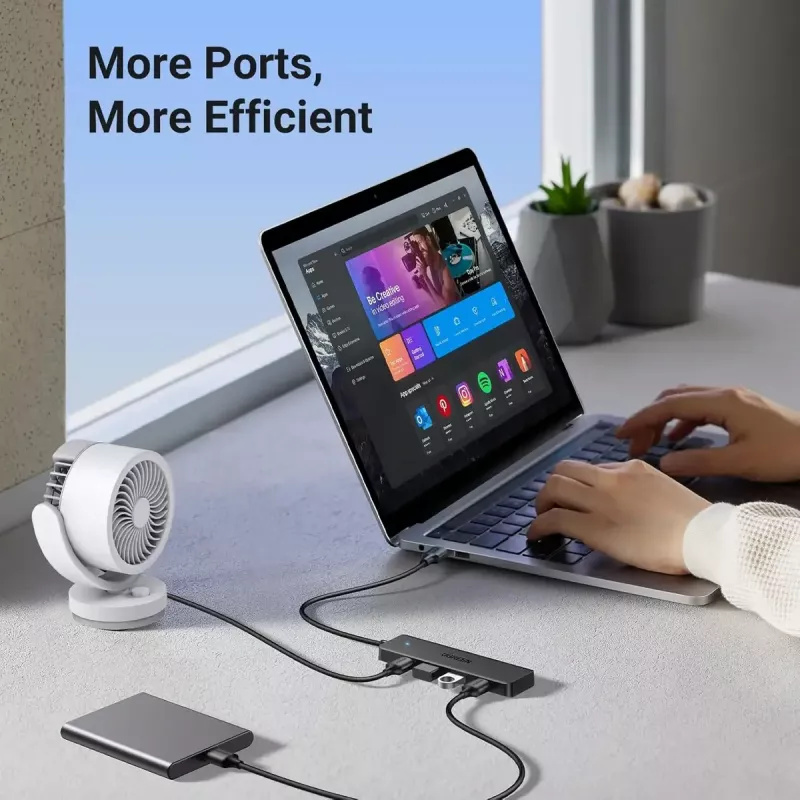 Ugreen USB 3.0 4-PORT HUB USB-A para 4xUSB Docking USB 3.2 Gen 1 (3.1 Gen 1) Type-A