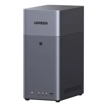 Armazenamento em rede UGREEN NASync DH2300 — Rockchip A76/A55 2,2 GHz, 4 GB RAM, 2x SATA, 1x GbE, 2x USB 3.2, USB-C, HDMI