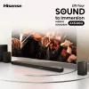 Barra de som Hisense AX5140Q 5.1.4 Dolby Atmos, 600 W RMS, subwoofer sem fios 280 W, preto