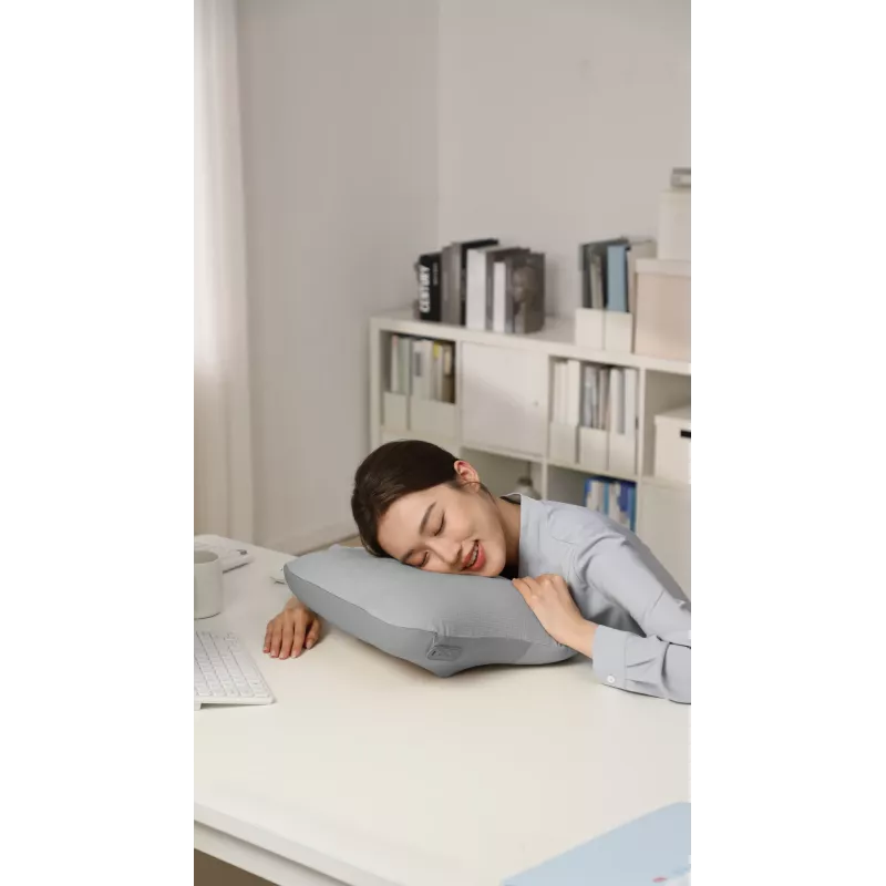 Almofada de massagem SKG VS500 – massagem por amassamento, alimentado por bateria 10 W, bateria integrada, Cinzento