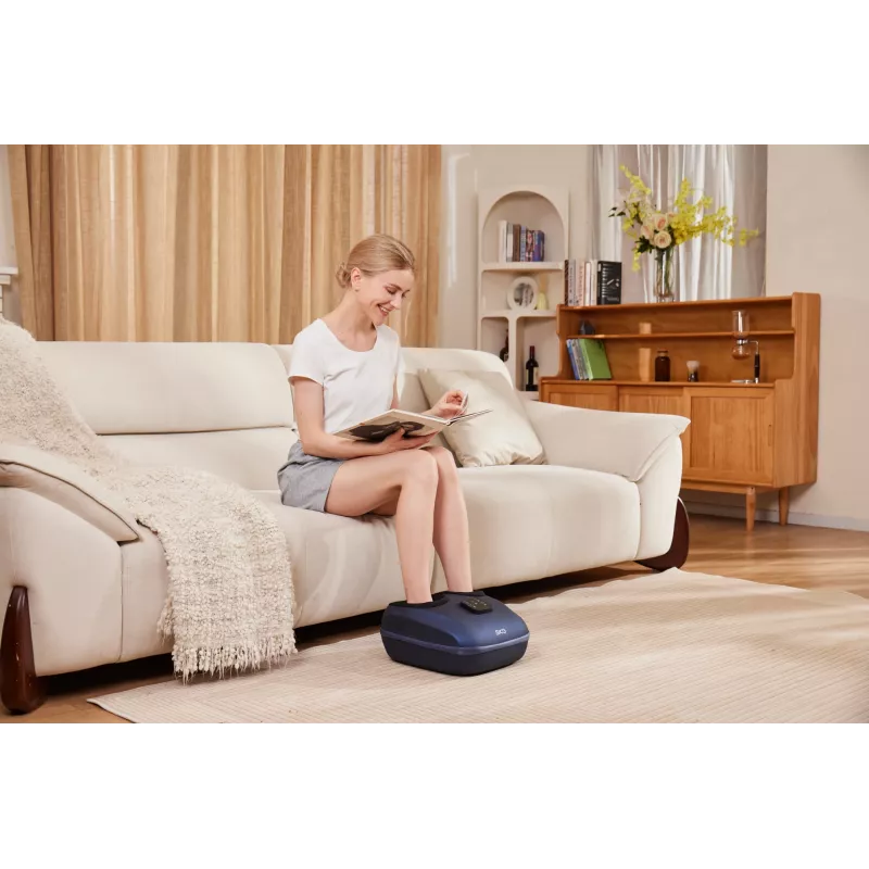 SKG YS100 – Cinzento, massagem por amassamento, pé, Cinzento, Plástico, Botões, 12 cabeças