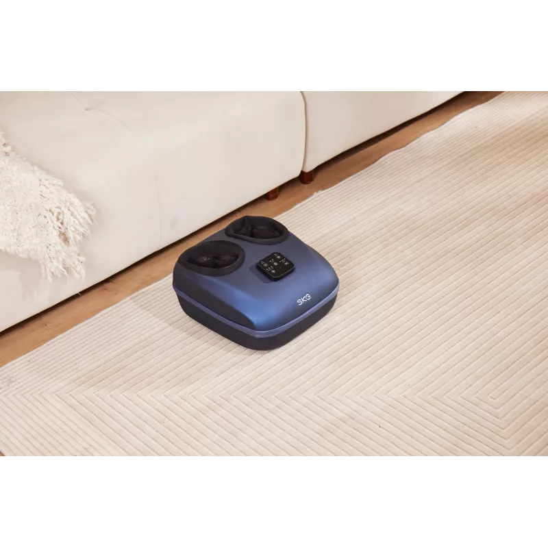 SKG YS100 – Cinzento, massagem por amassamento, pé, Cinzento, Plástico, Botões, 12 cabeças