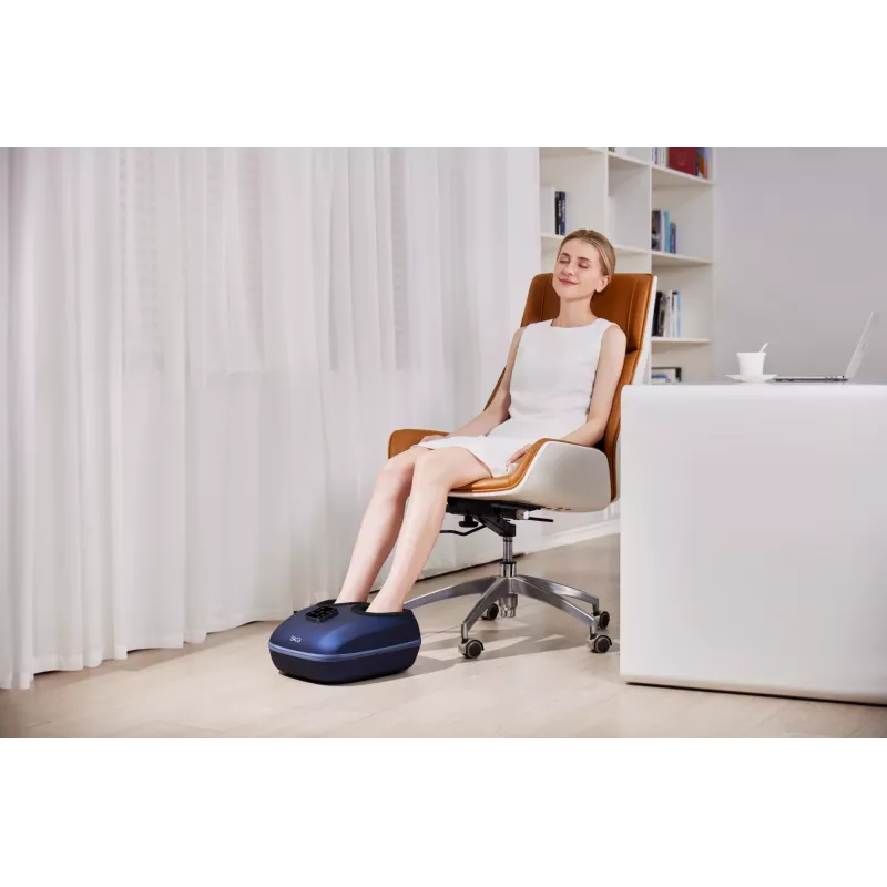 SKG YS100 – Cinzento, massagem por amassamento, pé, Cinzento, Plástico, Botões, 12 cabeças