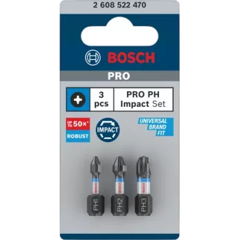 Conjunto de pontas de chave de fendas Bosch Phillips 3 peças 2608522470