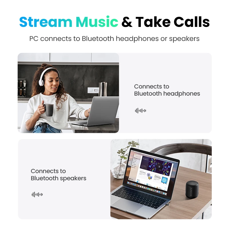 Ugreen 80889 Placa de rede Bluetooth 20 Mbit/s