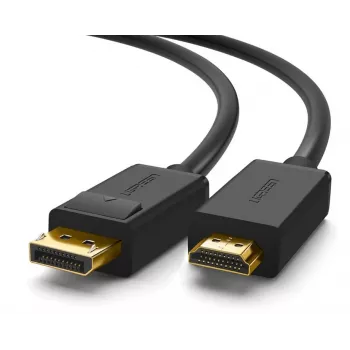 Adaptador de cabo de vídeo Ugreen 10239 1,5 m DisplayPort para HDMI Preto