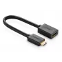 Cabo HDMI Ugreen 20137 Mini-HDMI Ficha para HDMI Conector fêmea Preto Dourado