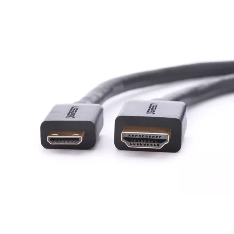 Cabo HDMI Ugreen 20137 Mini-HDMI Ficha para HDMI Conector fêmea Preto Dourado