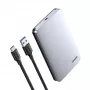 Caixa HDD/SSD UGREEN 70498 para discos SATA de 2,5 polegadas, uma baía, USB-C (USB 2.0/3.2 Gen2), alumínio, até 6 TB