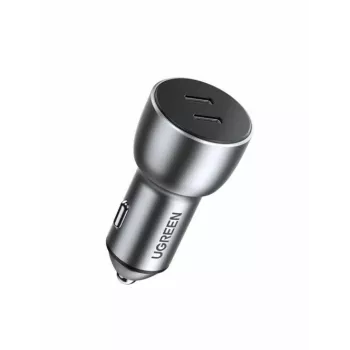 Carregador de automóvel Ugreen 70594 universal cinzento 12/24V 2x USB Type-C