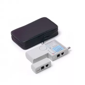 Testador de cabos multifunções profissional StarTech.com para RJ45, RJ11, USB e BNC