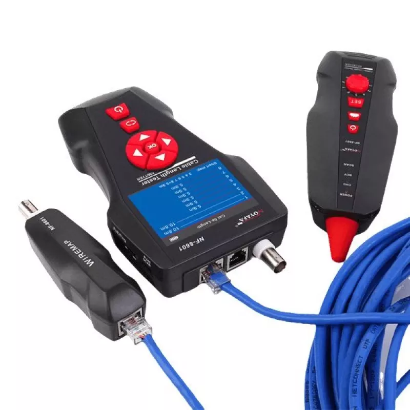Testador de cabos LYNX CS TLCD88 — testador LCD para Cat3/Cat5E/Cat6 e deteção PoE