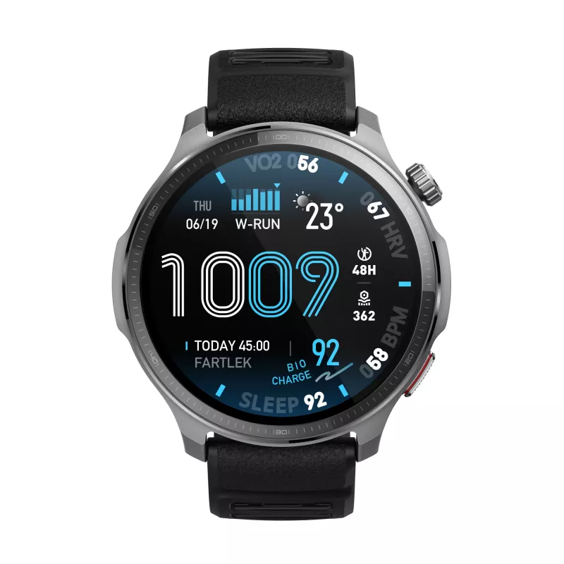 Amazfit Balance 2 XT 3,81 cm (1,5 polegadas) AMOLED digital 480 x 480 pixels ecrã tátil preto Wi-Fi GPS (satélite)