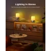 Candeeiro de mesa Govee H6020 Table Lamp 2 Pro Sound by JBL — RGBIC + branco quente, 600 lm, Wi-Fi e Bluetooth, 5200 mAh