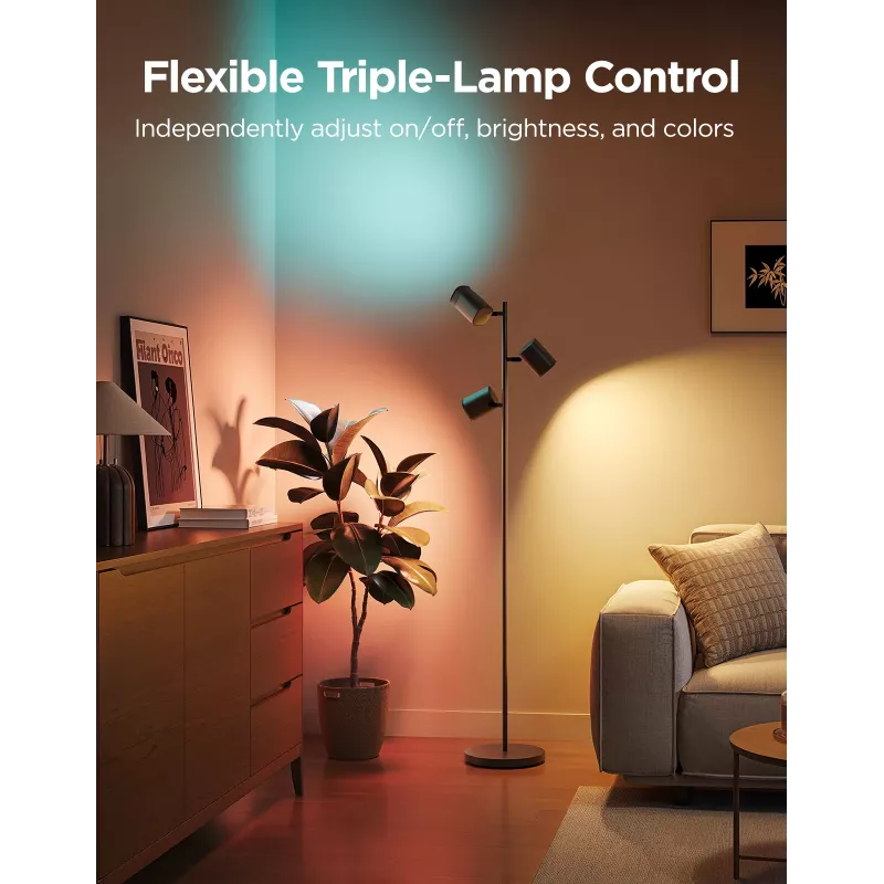 Candeeiro de pé Govee Tree Floor Lamp inteligente Wi-Fi/Bluetooth 72 W