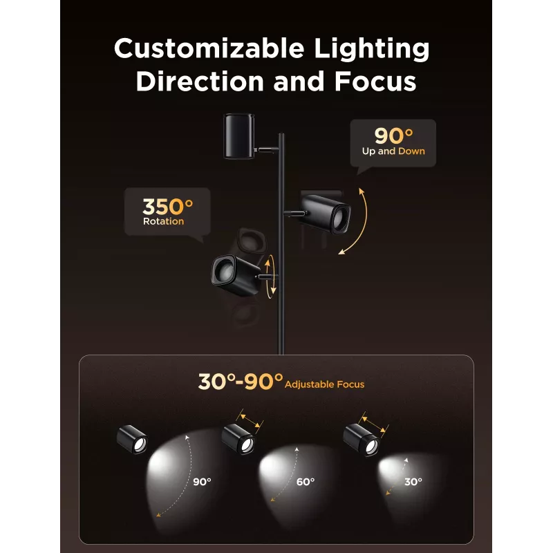 Candeeiro de pé Govee Tree Floor Lamp inteligente Wi-Fi/Bluetooth 72 W