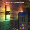 Aplique de parede exterior Govee H7078CD1 inteligente com mudança de cor RGB, controlo Wi-Fi/app