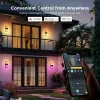 Aplique de parede exterior Govee H7078CD1 inteligente com mudança de cor RGB, controlo Wi-Fi/app