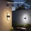 Aplique de parede exterior Govee H7078CD1 inteligente com mudança de cor RGB, controlo Wi-Fi/app