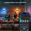 Aplique de parede exterior Govee H7078CD1 inteligente com mudança de cor RGB, controlo Wi-Fi/app