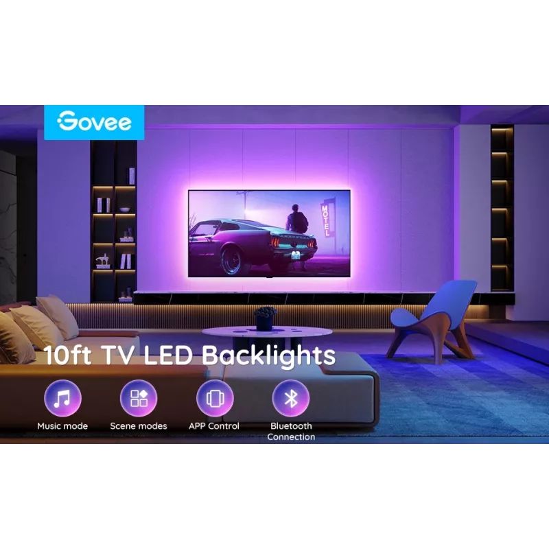 Fita LED de retroiluminação RGB Govee H6178 para televisores de 46–60 polegadas, modelo H61780A1