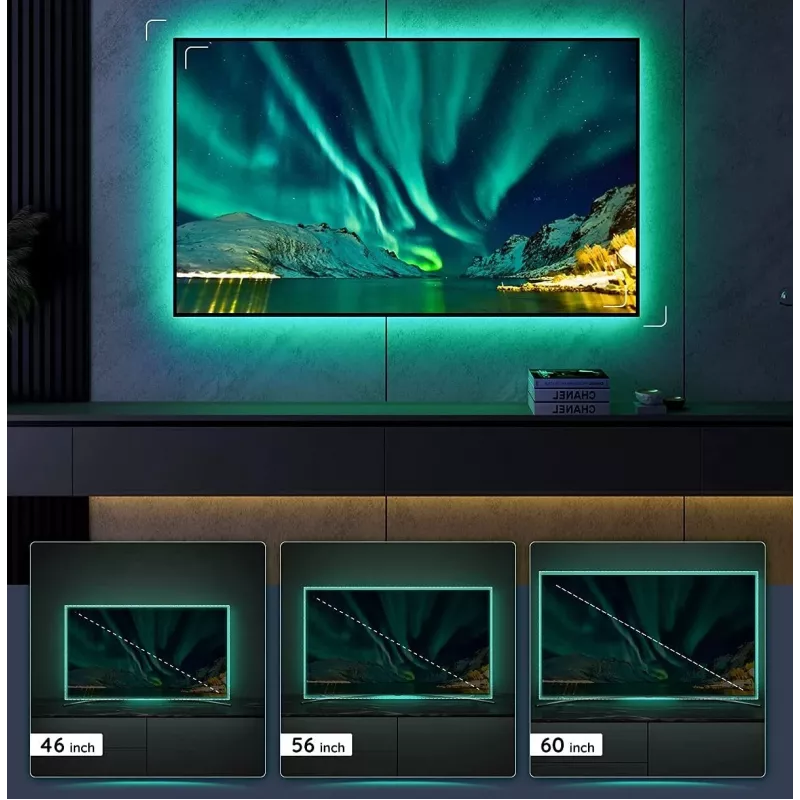 Fita LED de retroiluminação RGB Govee H6178 para televisores de 46–60 polegadas, modelo H61780A1