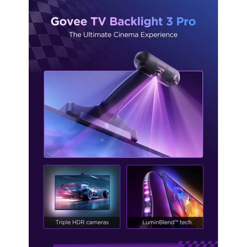 Fita LED inteligente Govee H66A1 Wi-Fi/Bluetooth 5 m preto